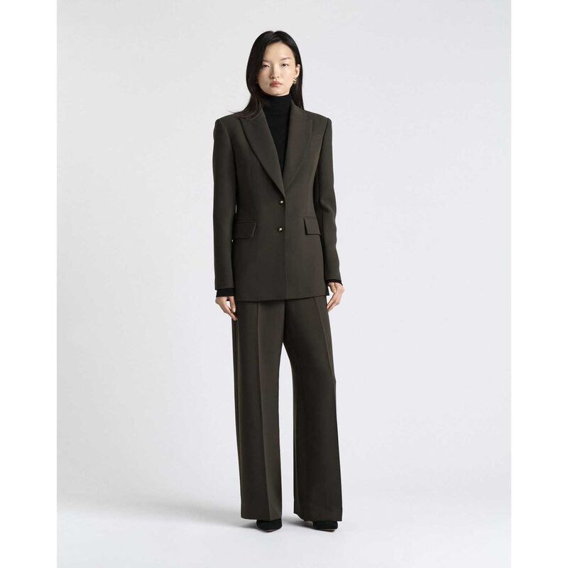 Cue Khaki Double Weave Hourglass Blazer image number 3